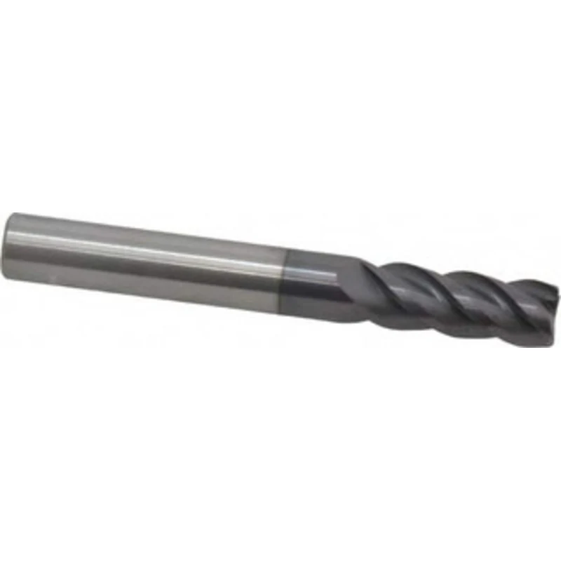 PROMAX Tools 5/16, 3/4 LOC, 5/16 Shank Diam, 2-1/2 OAL, 4 Flute, Solid Carbide Square End Mill Single End, AlTiN Fini...